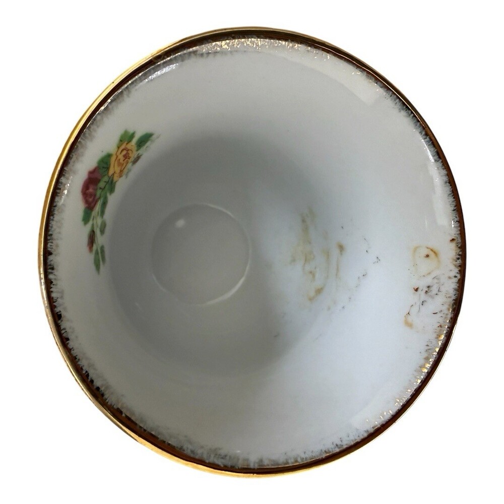 Vintage Floral China Set 20pc Plates Cups Gold Trim Roses Lot - Picture 12 of 16